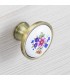 Butoni ceramica mobila floare albastra