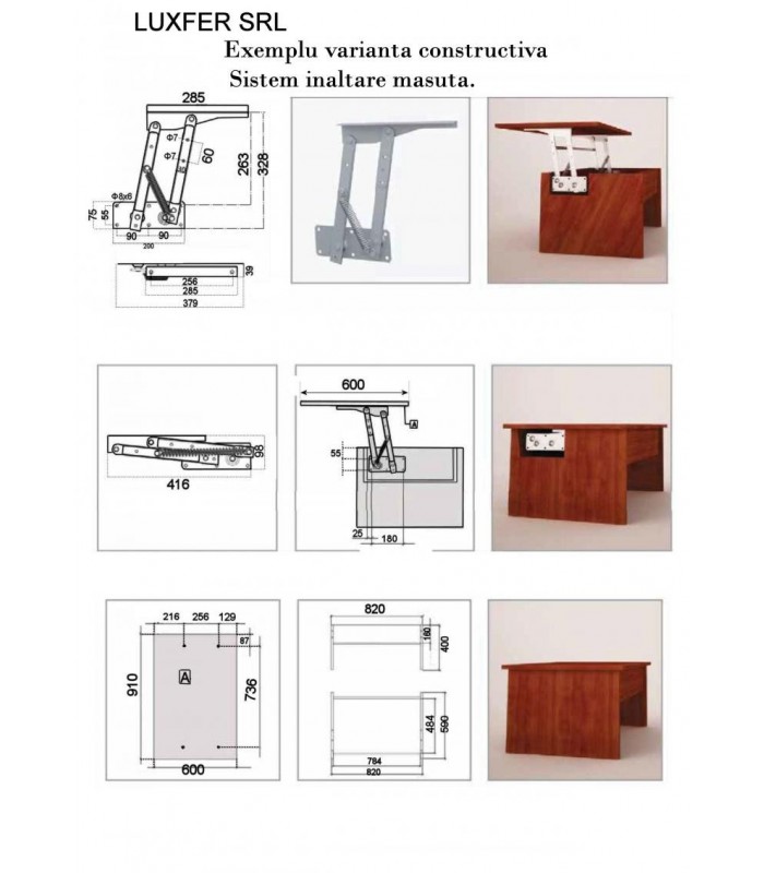 Sistem inaltare masuta