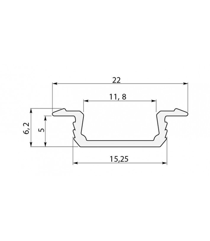 Profil aluminiu ingropat banda led