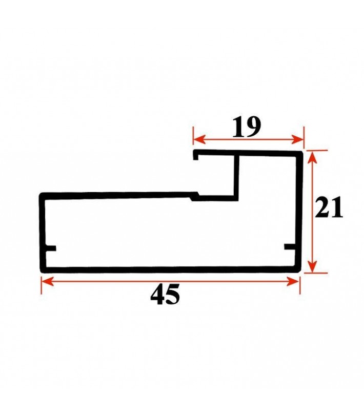 1007 B Profil aluminiu rama geam