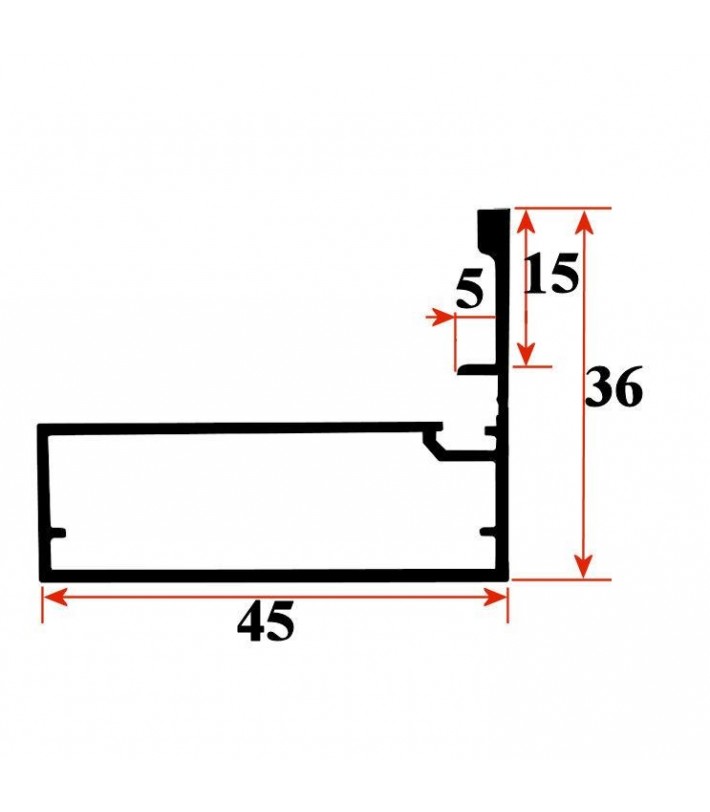 8976 / 8975 Profil aluminiu rama geam