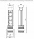 Priza turn incastrabila 3x220V D60 negru rotunda