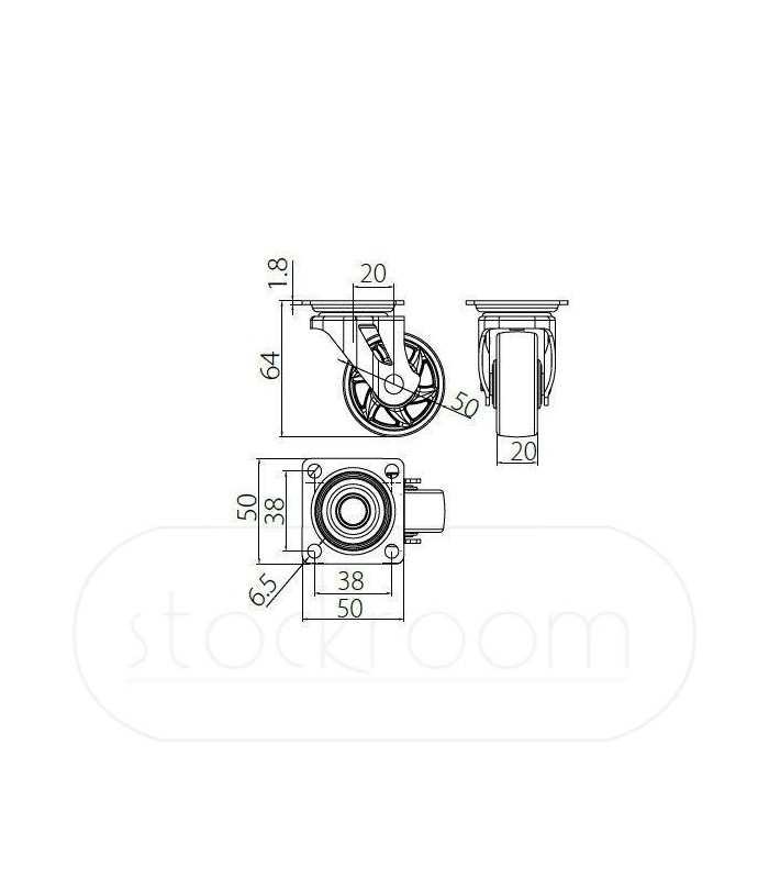 Roti silicon mobilier Fiume fara frana