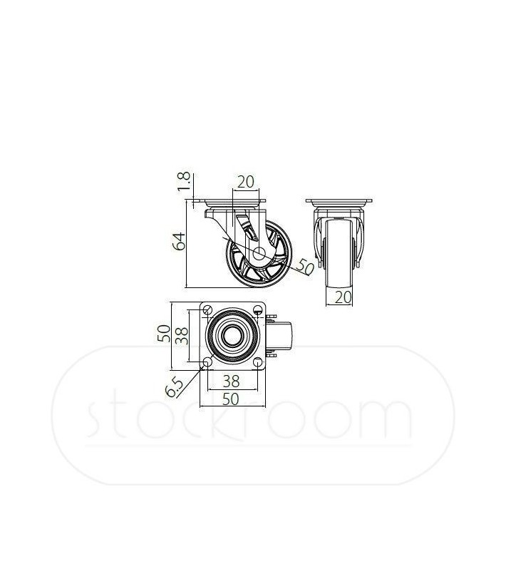 Roti silicon mobilier Fiume fara frana