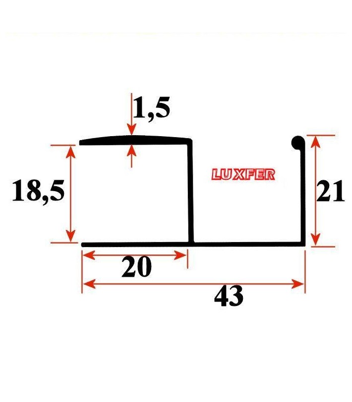 Profil aluminiu Y finisaj Inox