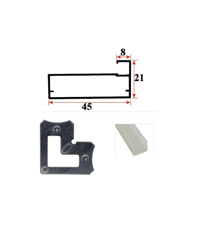 Rama aluminiu mobila 1002 Alb