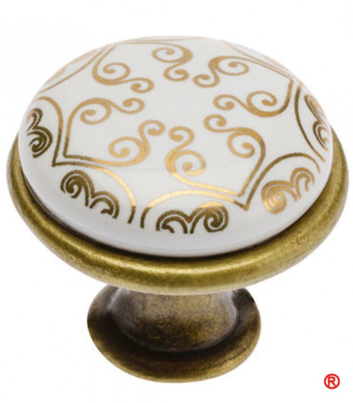 Butoni portelan mobila Orient gold