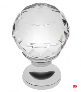 Butoni cristal mobila crom