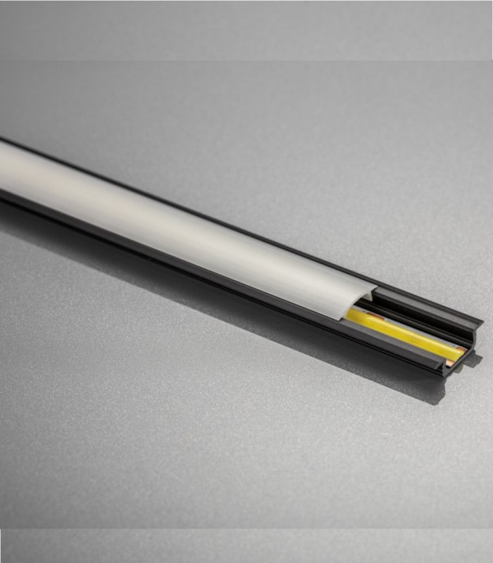 Profil led negru incastrat