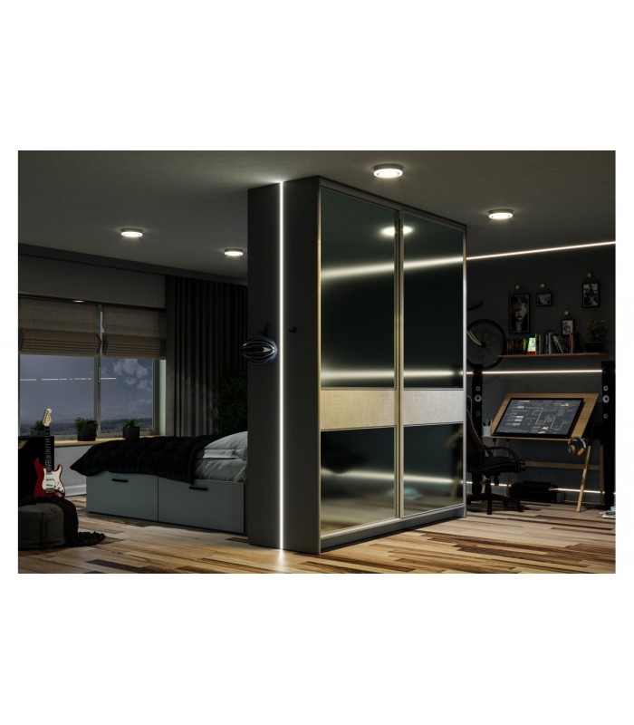 Profil led negru incastrat