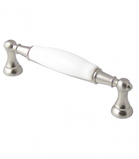 Manere ceramica mobila bucatarie 8939 inox/alb