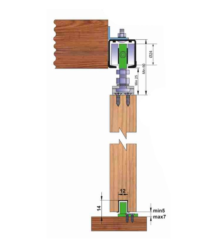 Sisteme usi culisante suspendate SKS 40kg 4m