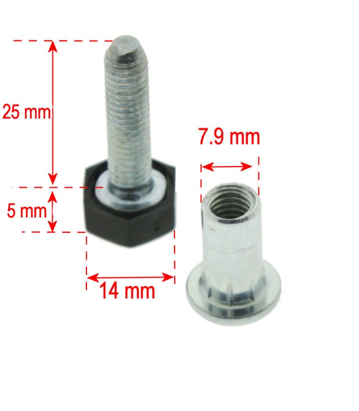 Picior nivelare reglabil M6xHEX12xH30