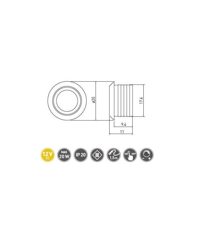 Senzor pt banda led  crom  max 36W