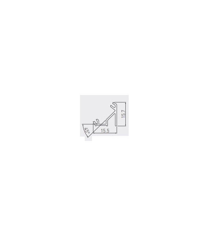 Profil led colt negru