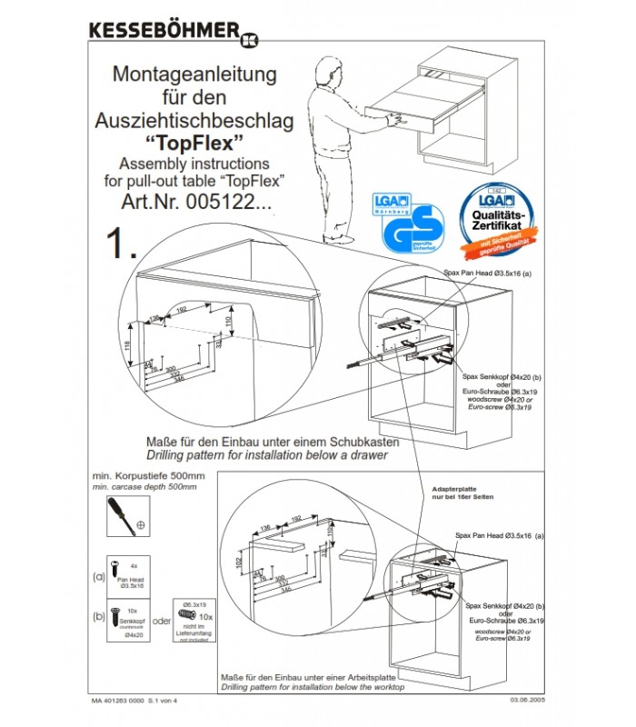 TOPFLEX  KIT masa extensibila