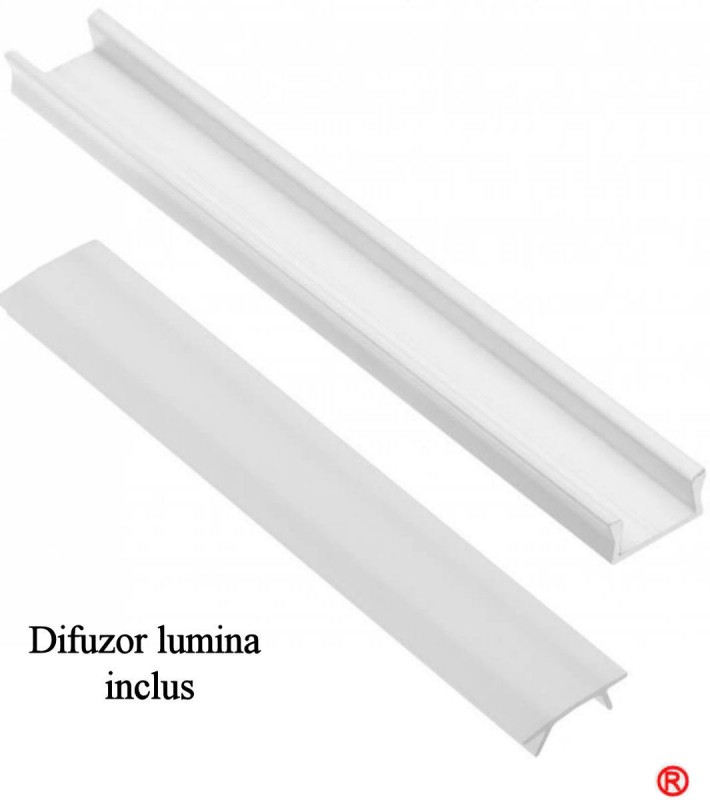 Profil banda led aplicat alb