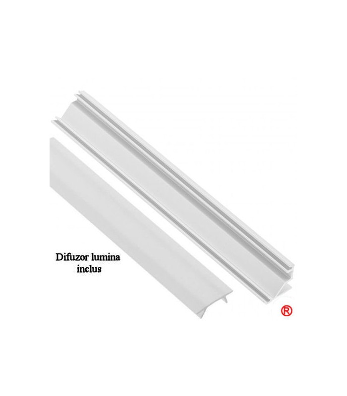 Profil banda led alb de colt
