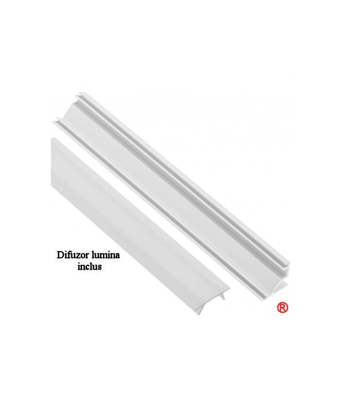 Profil banda led alb de colt