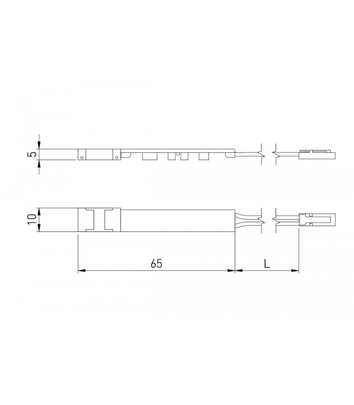 Senzor banda led in profil