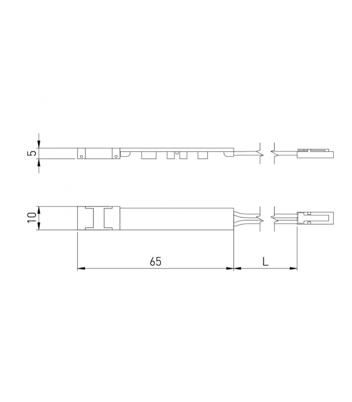 Senzor banda led in profil