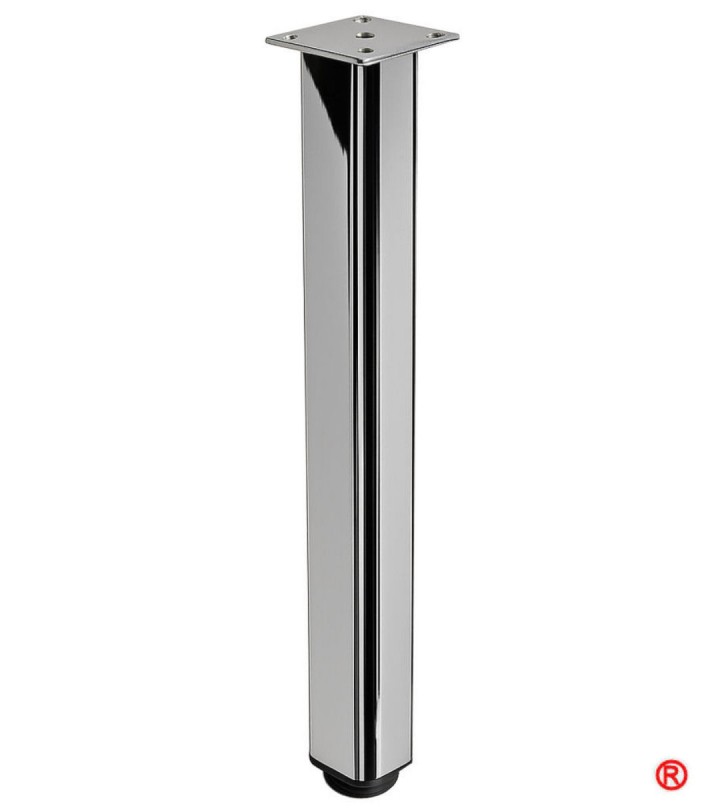 Picioare masa patrate crom 60x60
