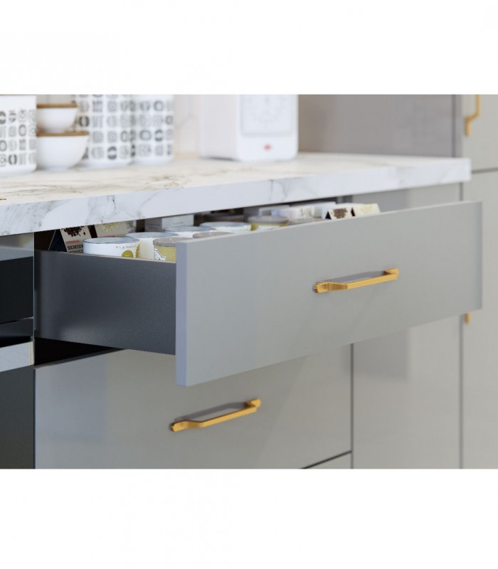 Sertar metalic bucatarie Axispro H84 Antracit