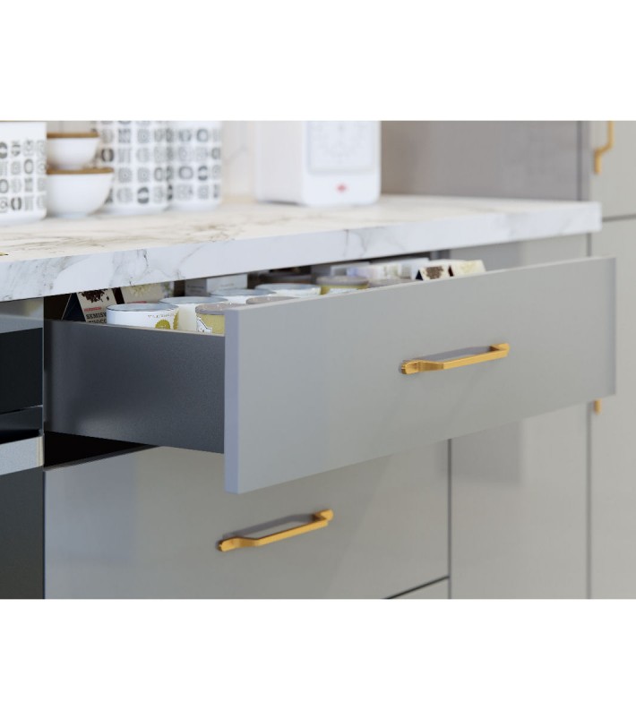 Sertar metalic bucatarie Axispro H84 Antracit