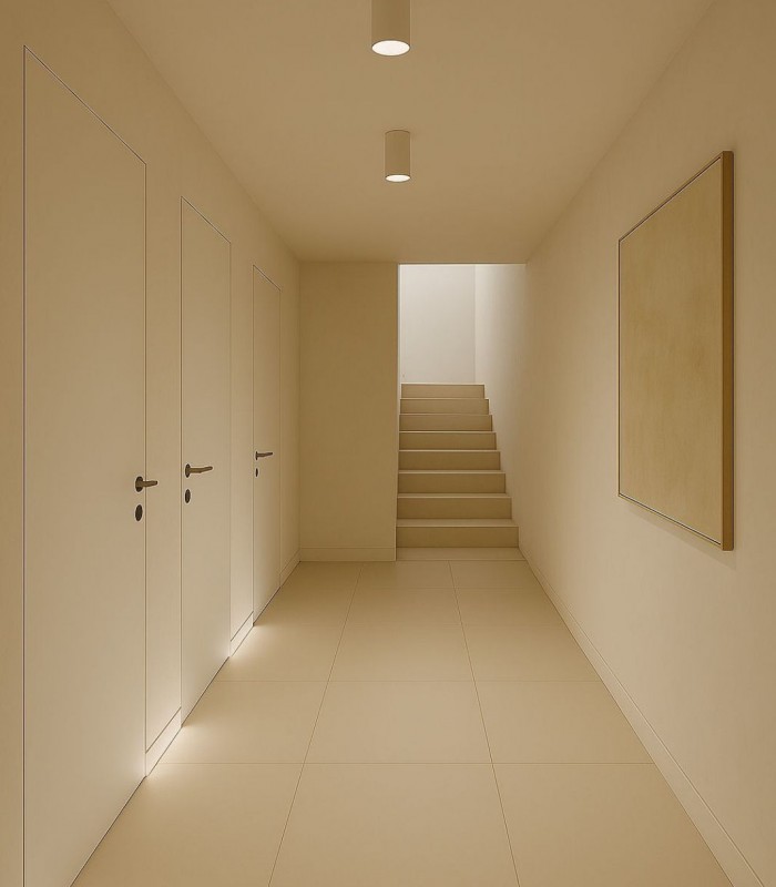 Balamale ascunse usi interior 3D cu arc