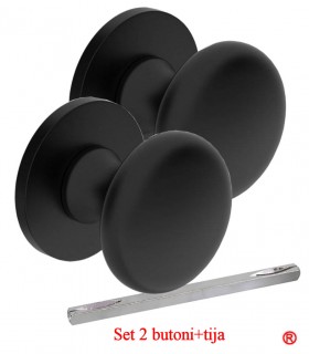 Butoni usa negru + tija patrata