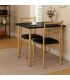 Picior metalic masa auriu 60x710
