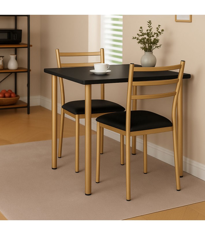 Picior metalic masa auriu 60x710