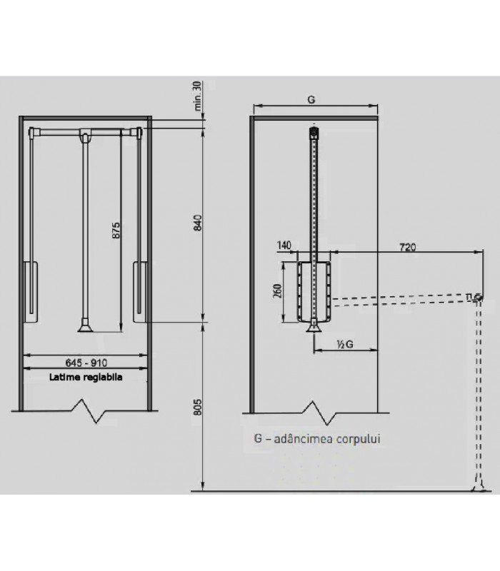 Lift de haine alb 645-910