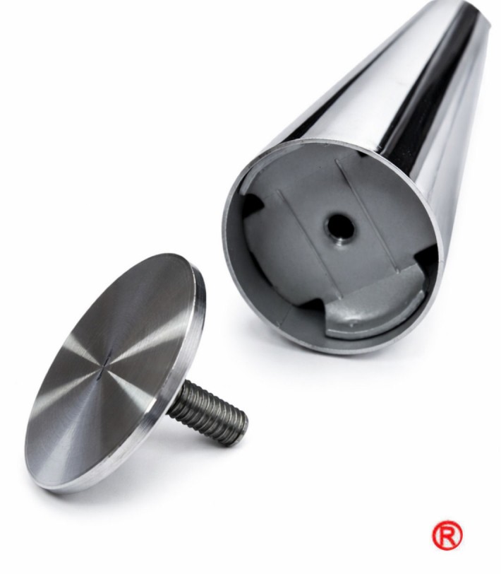Flansa inox pentru mese sticla