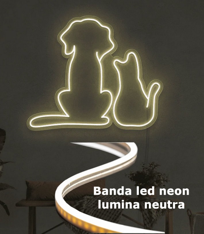Banda led Neon lumina neutra