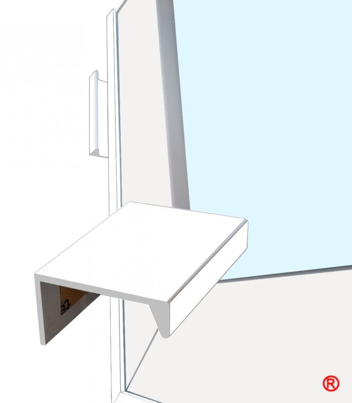 Rama aluminiu mobila 1002 Alb
