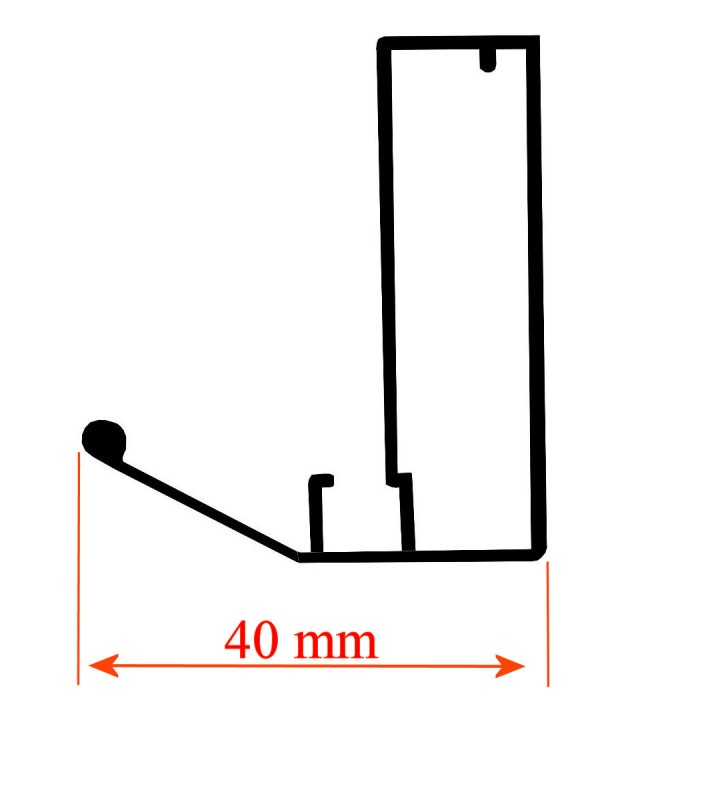 Profil aluminiu cu maner 1002 A3 Aluminiu