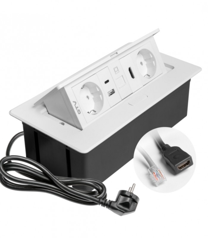 Priza birou alba multisoft