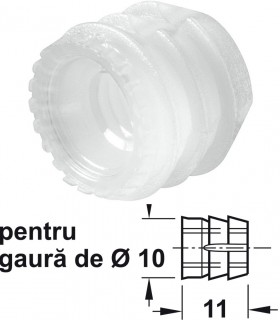 Mufa expandabila pentru bolt Minifix demontabil Hafele D15  100buc