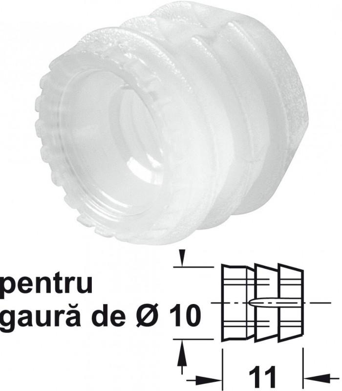 Mufa expandabila pentru bolt Minifix demontabil Hafele D15  100buc