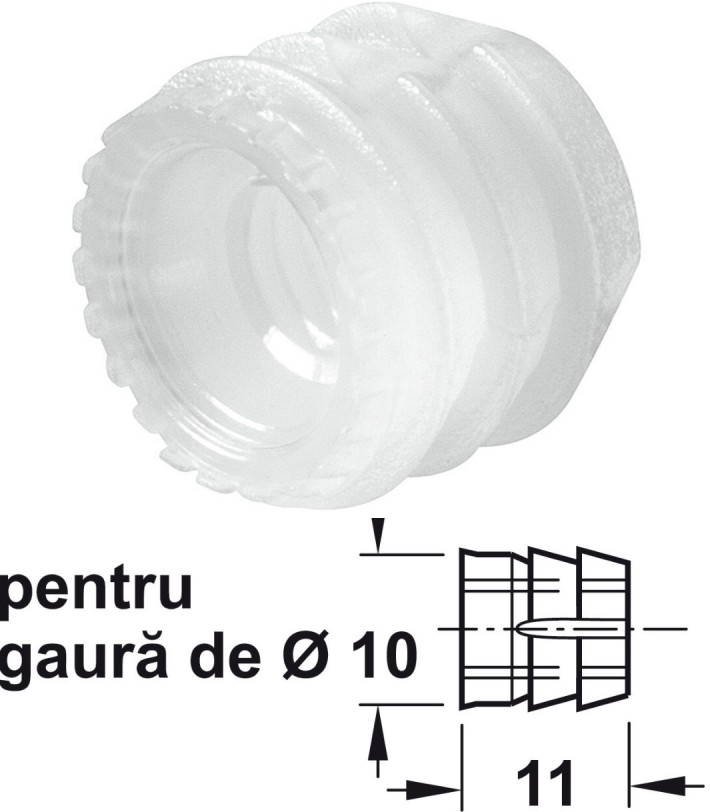 Mufa expandabila pentru bolt Minifix demontabil Hafele D15  100buc