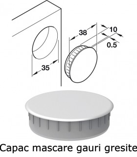 Capac mascare gauri balama gresite D35