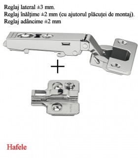 Balamale Hafele aplicata cu amortizor 3D