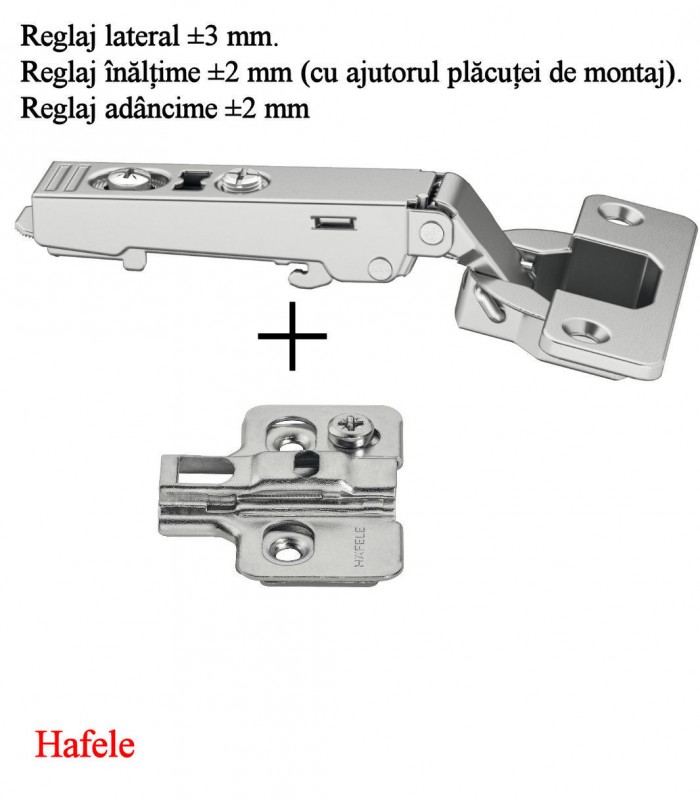 Balamale Hafele aplicata cu amortizor 3D