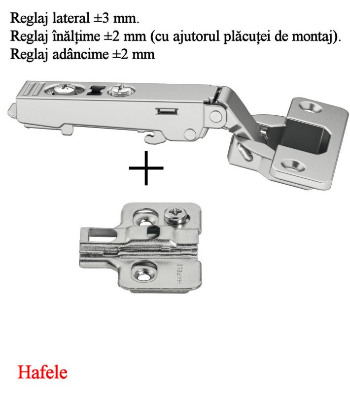 Balamale Hafele aplicata cu amortizor 3D