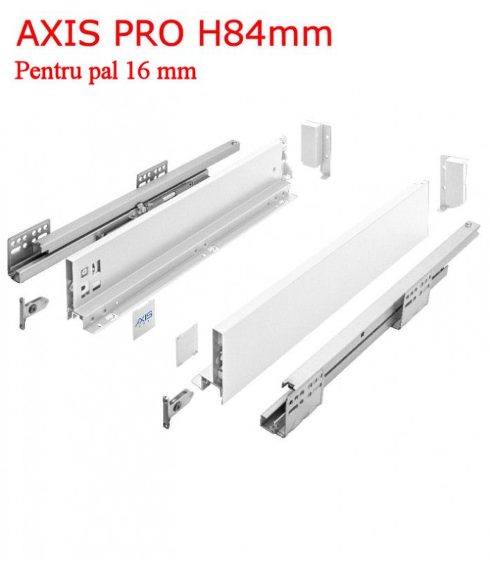 Sertar metalic bucatarie Axispro H84 Alb