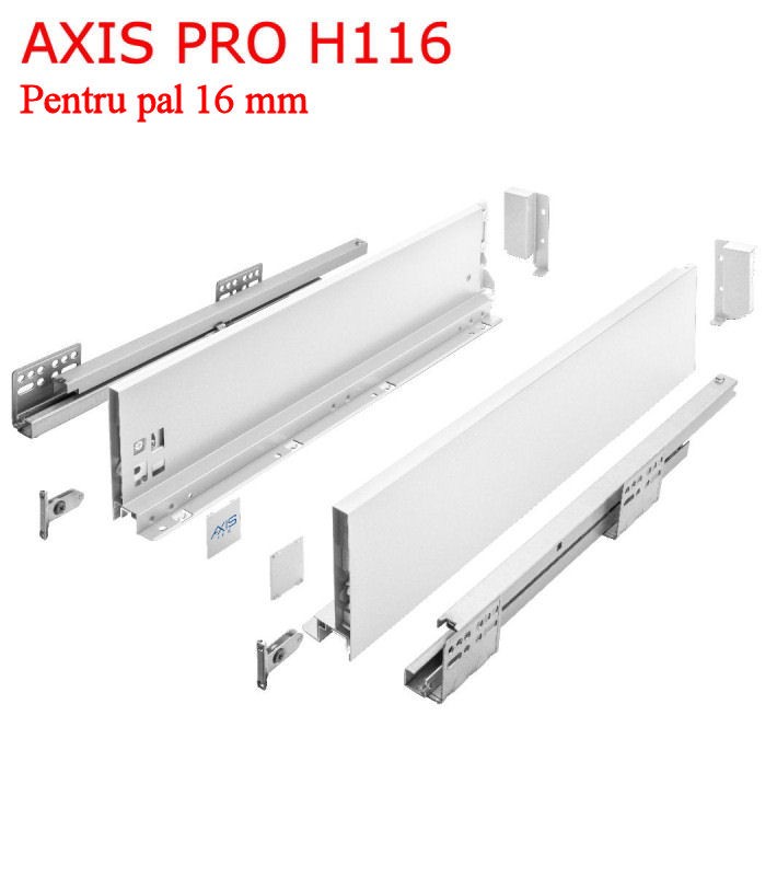 Sertar metalic Axispro H116 Alb