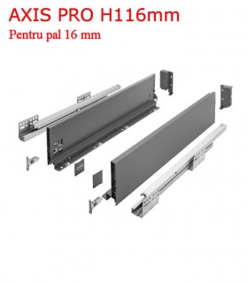 Sertar metalic bucatarie Axispro H116 Antracit