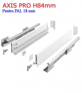 Sertar metalic bucatarie Axispro H84 Alb pt pal 18mm