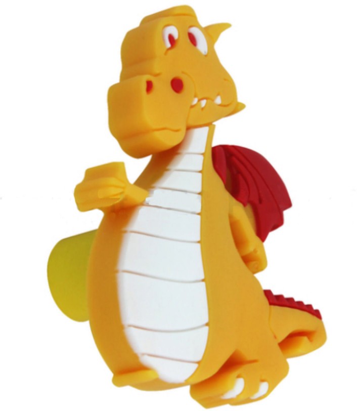 Butoni mobila copii dinozaur galben